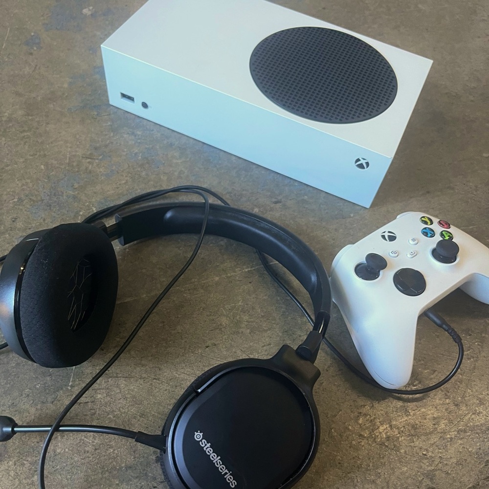Xbox Series S with headset